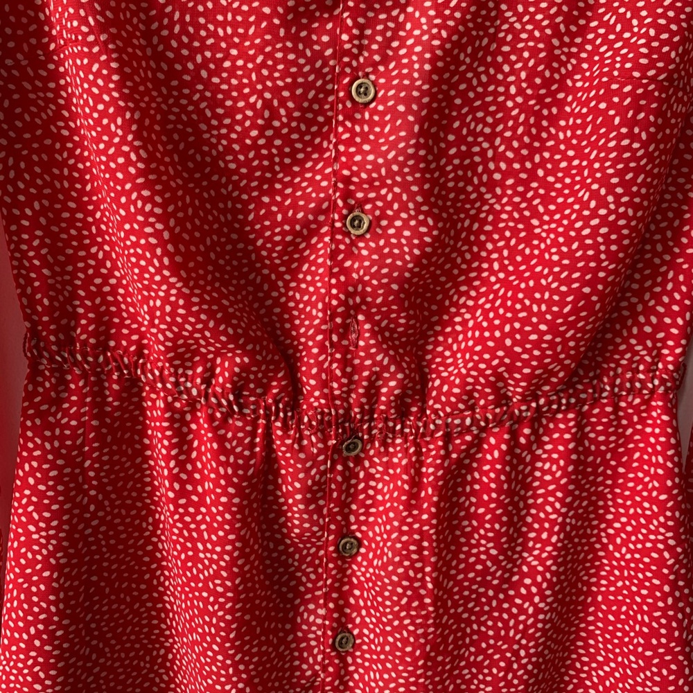 Brooklyn Industries Dotted Button Front Dress S - image 2